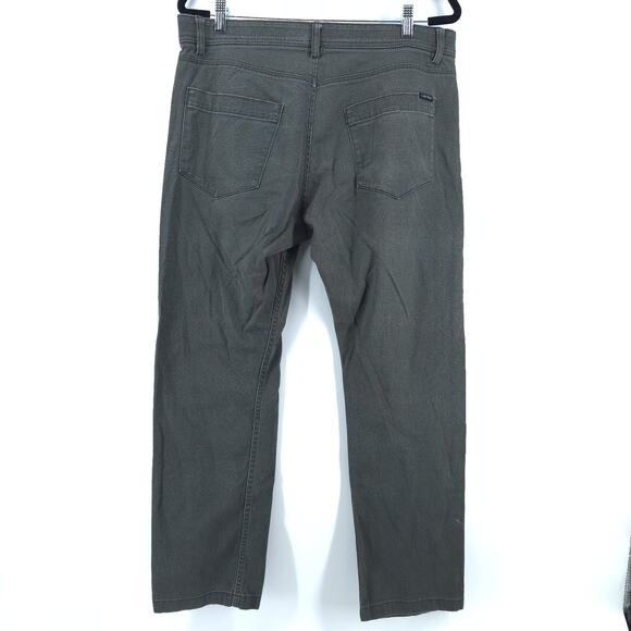 Calvin Klein Men 34X29 Gray Pull On Elastic Waist Stretchy Denim Straight Jean - Picture 5 of 16